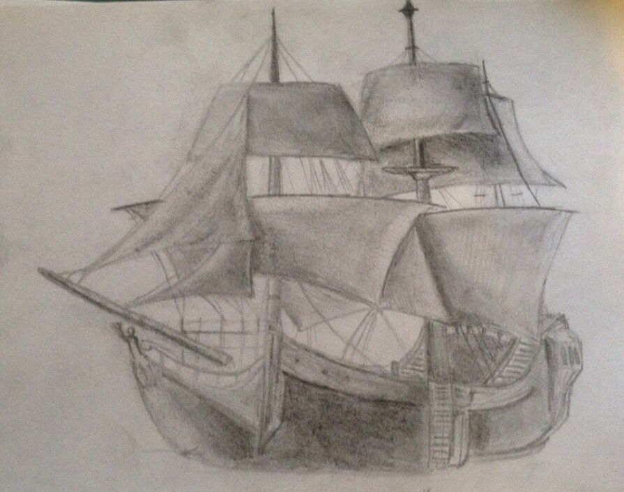 Black Pearl Sketch at PaintingValley.com | Explore collection of Black ...