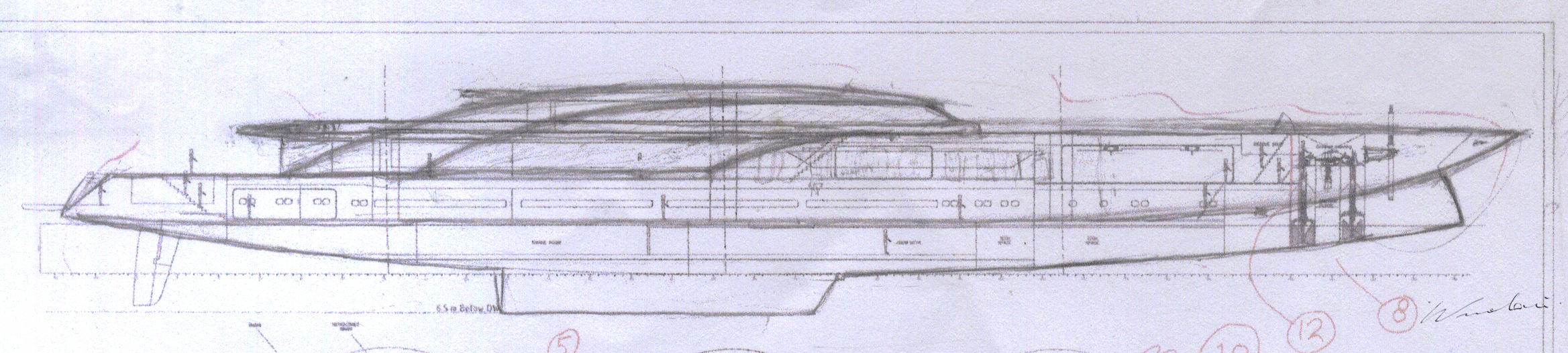 2337x526 Nl 242 Black Pearl Original Sketch Yacht Charter Amp Superyacht News - Black Pearl Sketch