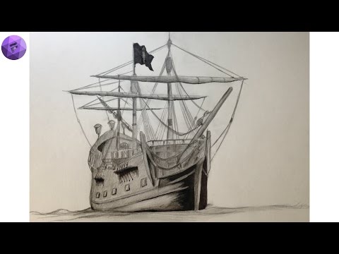 480x360 Pirate Ship Draw Black Pearl Maybe - Black Pearl Sketch