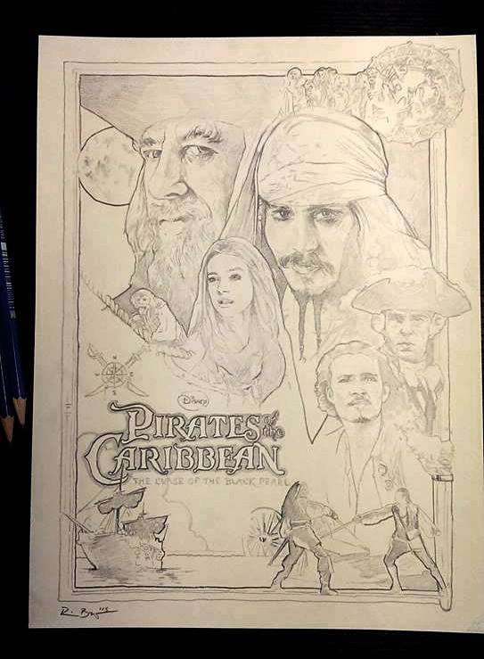 543x739 Pirates Of The Caribbean Curse Of The Black Pearl On Behance - Black Pearl Sketch