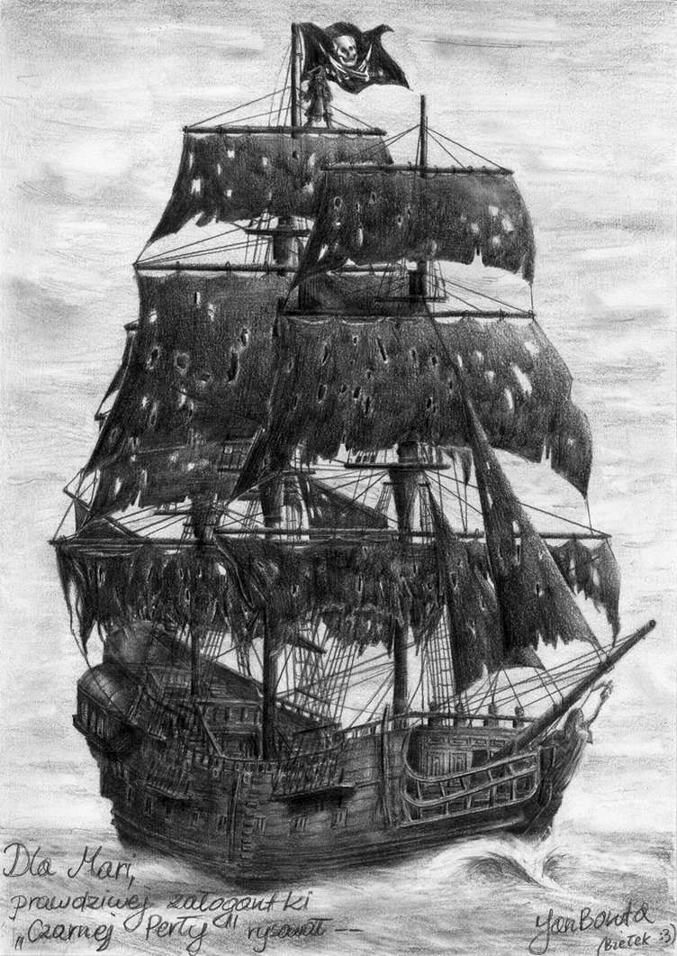 752x1061 The Black Pearl By Janboruta - Black Pearl Sketch