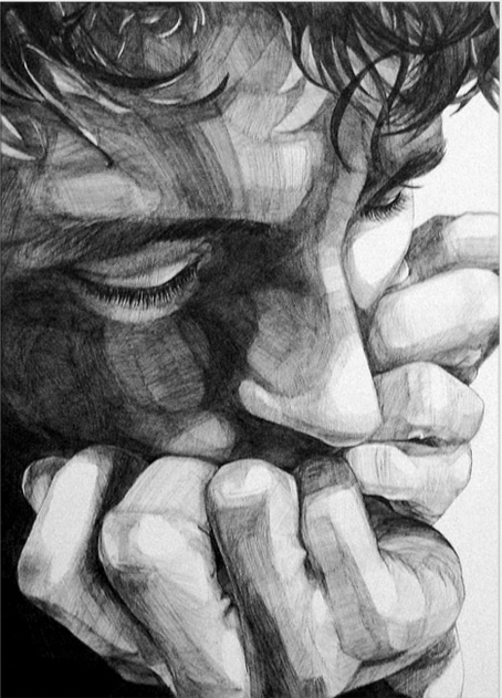 454x631 Pieces Of Ballpoint Pen Art And Photorealistic Portraits - Black Pen Sketches