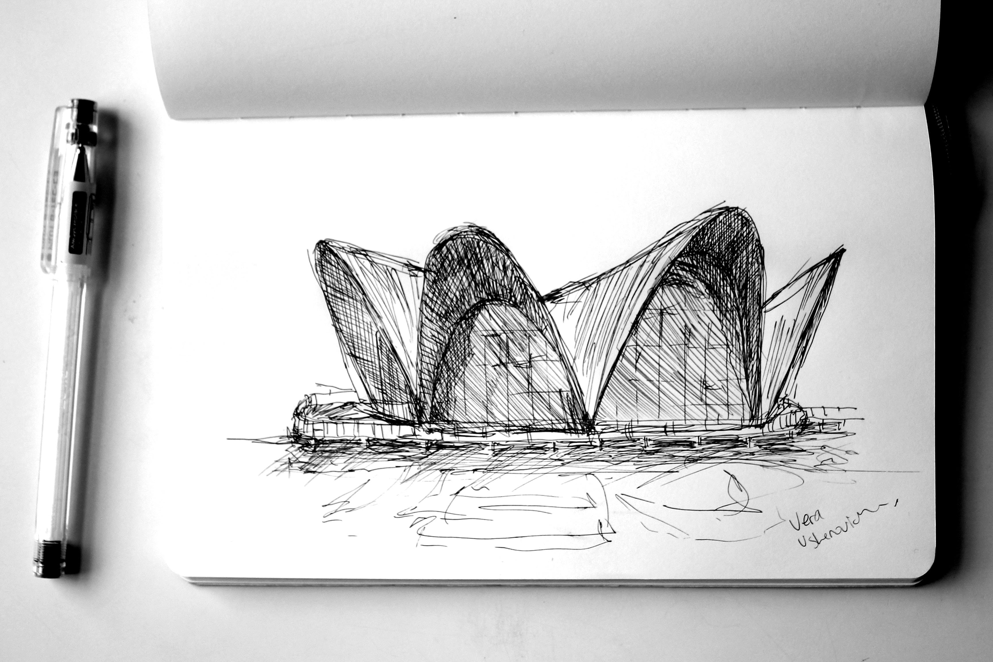 3456x2304 Ink In Process - Black Pen Sketches