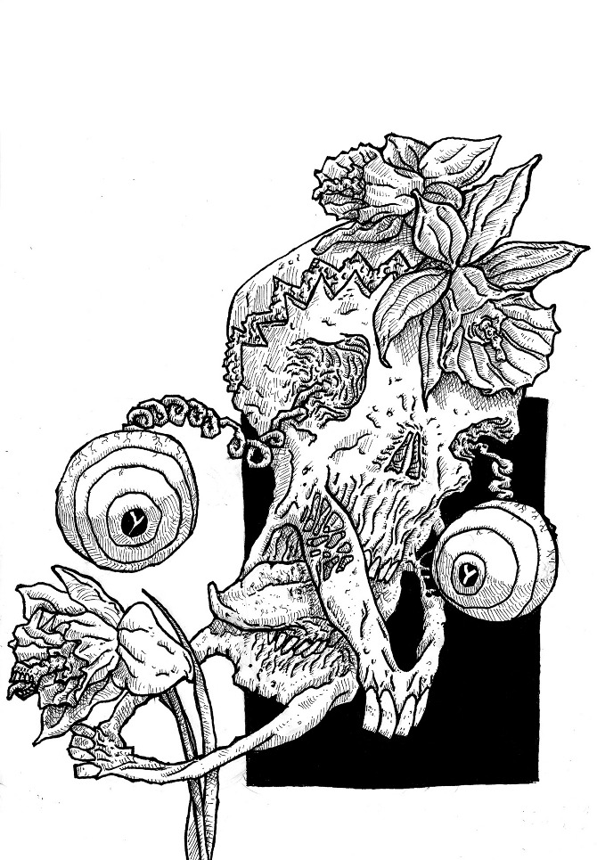 670x965 Black And White Pen Drawing - Black Pen Sketches