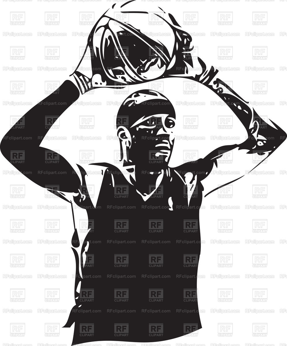 995x1200 Black Sketch Of Basketball Player On White Background Vector Image - Black People Sketches