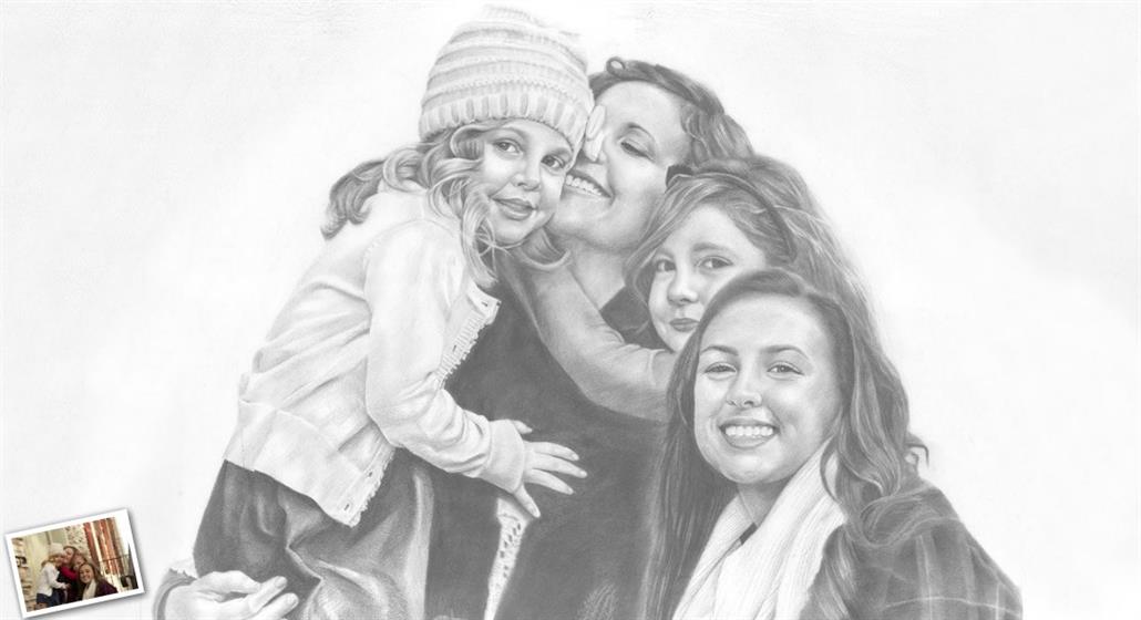 1030x560 Hand Drawn Pencil Sketch From Photos - Black People Sketches