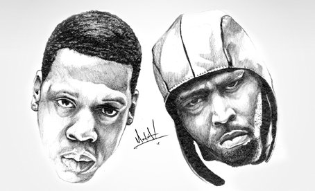 454x276 Jay Z Black Rob Pencil Sketch By Munchart - Black People Sketches