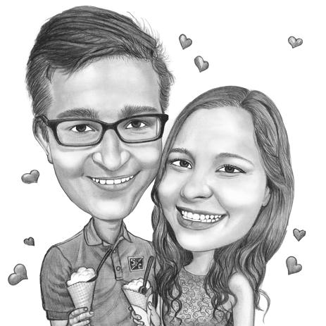 463x463 Order Pencil Sketches From Photos In Monochromatic Style - Black People Sketches