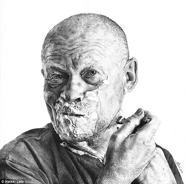 634x621 Artist Heikki Leis Hyper Real Pencil Drawings Of Everyday Life In - Black People Sketches