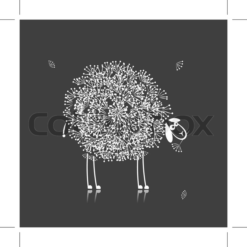 800x800 Funny Sheep, Sketch For Your Design Stock Vector Colourbox - Black Sheep Sketch
