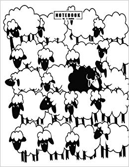 260x336 Notebook Black Sheep Cover And Dot Graph Line Sketch Pages, Extra - Black Sheep Sketch