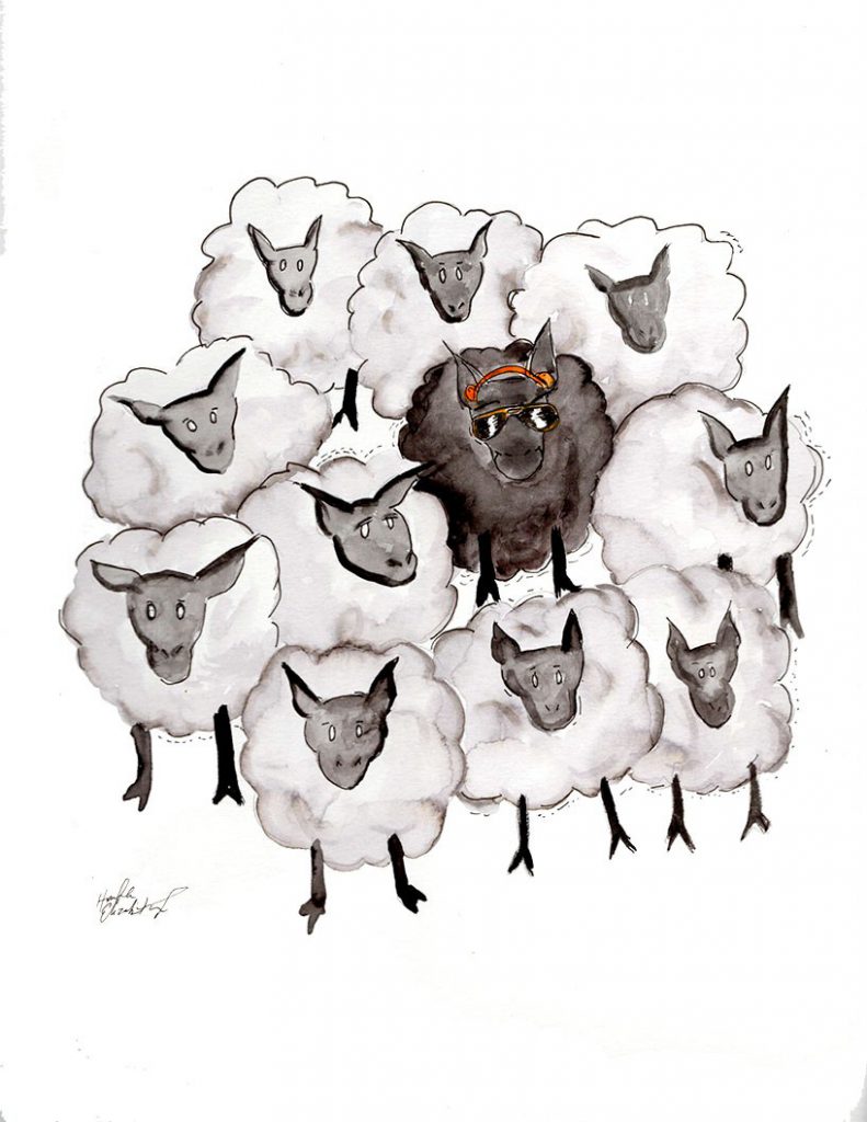 791x1024 Black Sheep Whiskey And Magnolias - Black Sheep Sketch