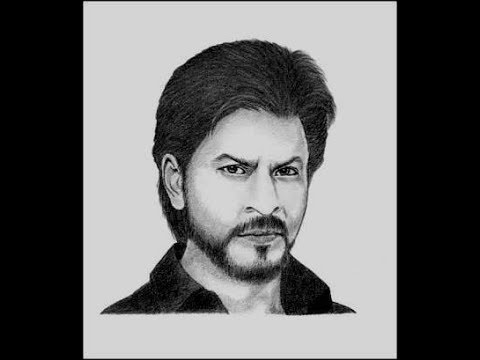 480x360 How To Draw Shahrukh Khan Sketch Step By Step - Black Sketch