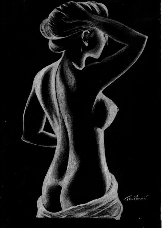 654x900 White Pencil By Frane - Black Sketch