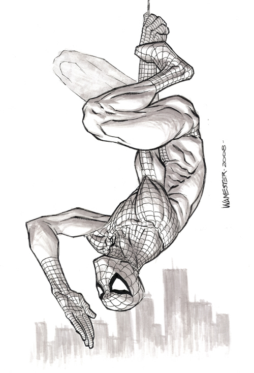 500x734 Black Spiderman Sketches - Black Spiderman Sketch
