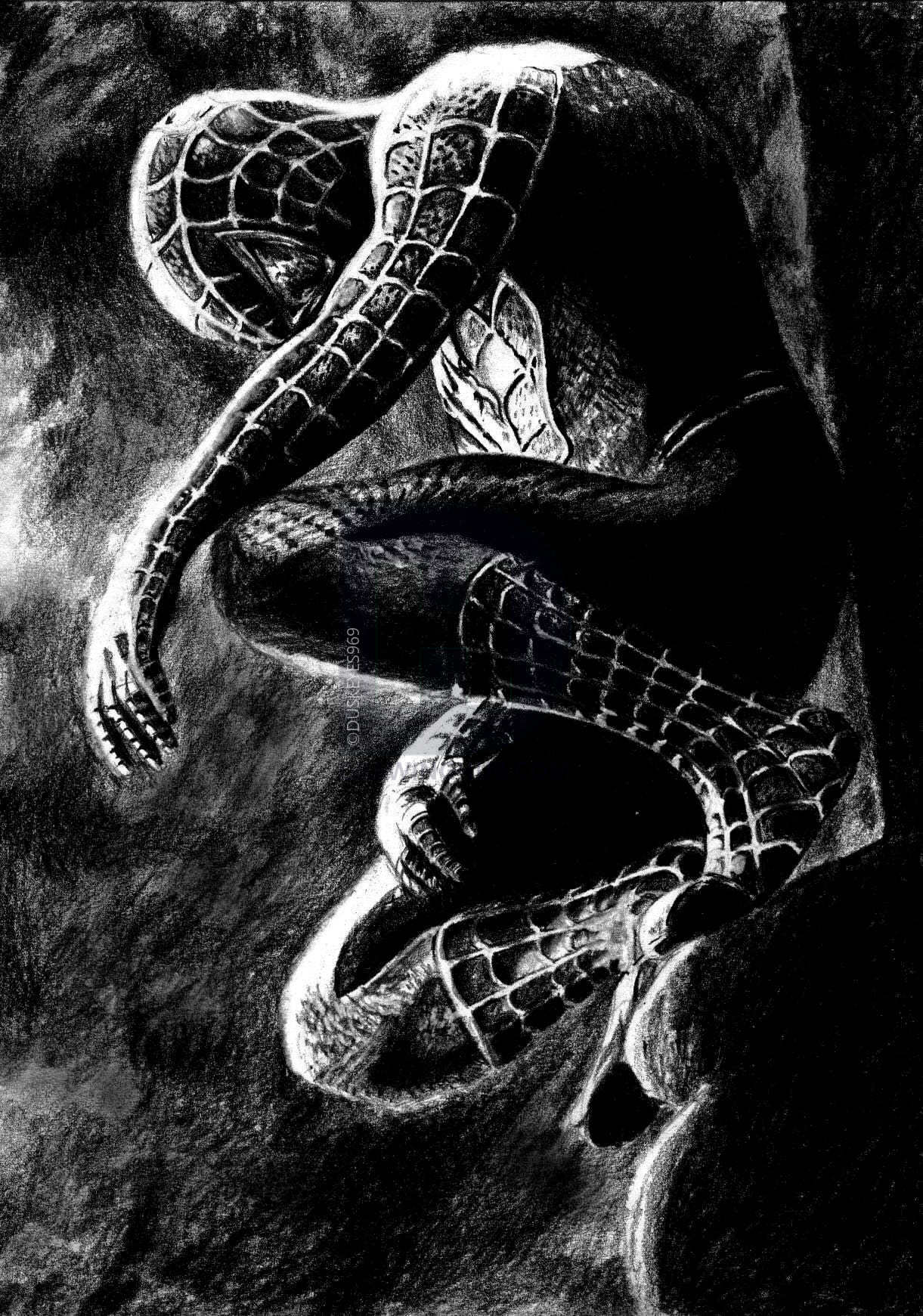 1221x1741 How To Draw Black Spiderman, Black Spiderman, Step By Step - Black Spiderman Sketch