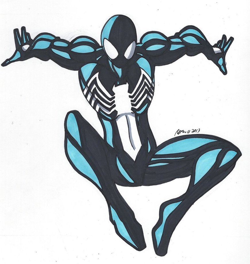 871x918 Spidey Series Black Suit Spider Man By Robertmacquarrie1 On - Black Spiderman Sketch