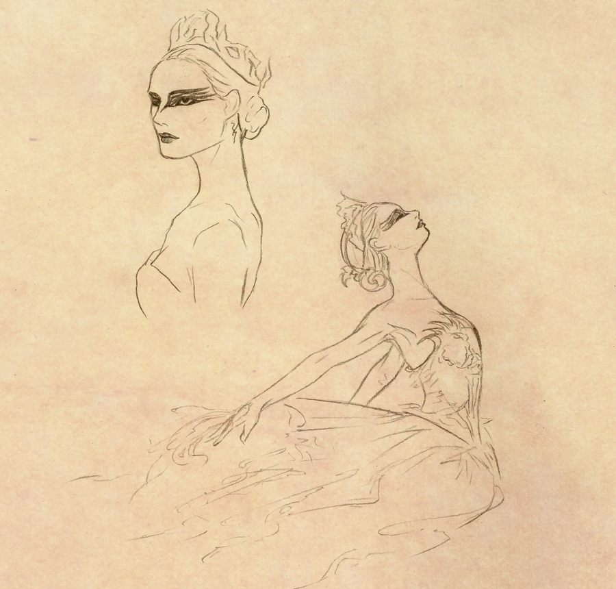 900x860 Black Swan Sketches By Myrrha Silvenia - Black Swan Sketch