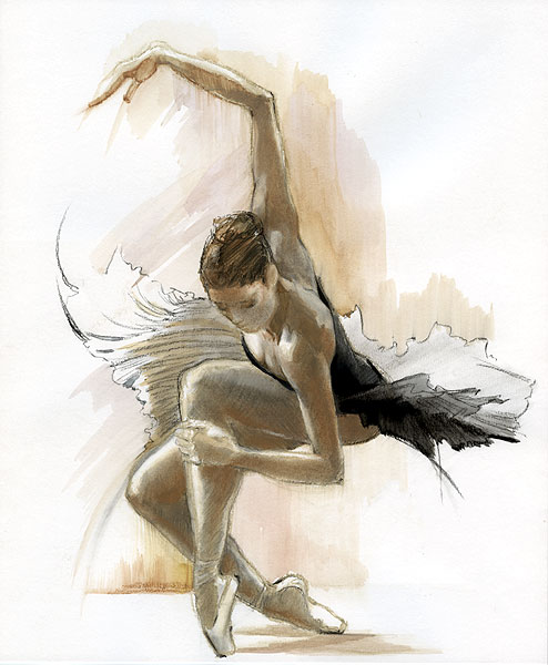 494x600 Lena Sotskovalack Swan Or Sketch - Black Swan Sketch