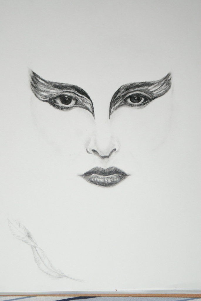 685x1024 My Rendition To Black Swan Drawing I Made With A 2b - Black Swan Sketch
