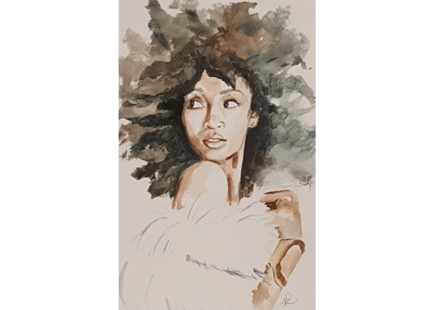 1500x1070 Collection Of Free Painting Drawing Black Woman. Download On Ubisafe - Black Woman Sketch