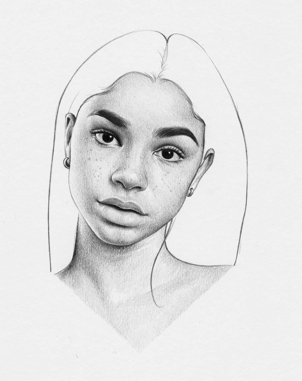 966x1220 20 Breathtakingly Realistic Sketches Of Black Women And Girls - Black Woman Sketch