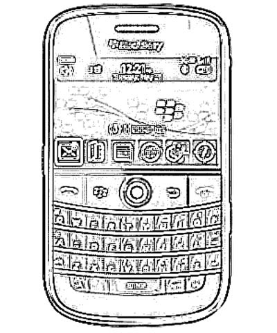 400x480 Blackberry Phone Technology Sketch - Blackberry Sketch