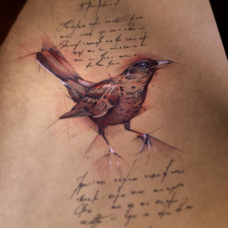 750x750 20170412 Blackbird Sketch Psdelux By Psdeluxe - Blackbird Sketch