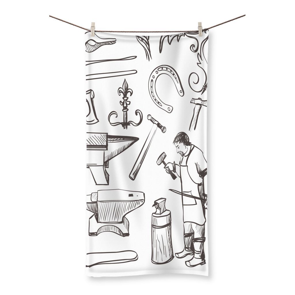1024x1024 Blacksmith Sketch Studio Towel Bang On Designs - Blacksmith Sketch