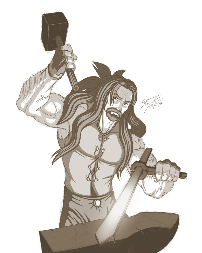 800x1000 Comm Binor The Blacksmith By Myfantasiworld - Blacksmith Sketch