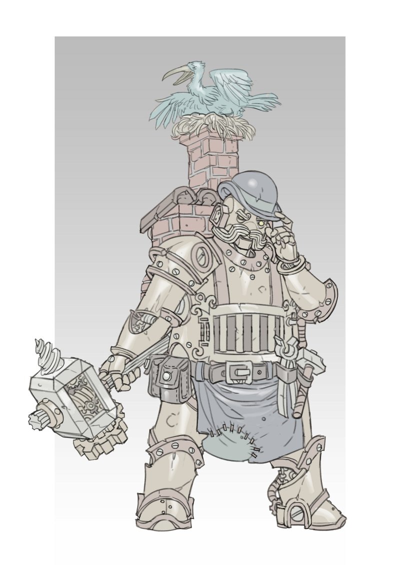 800x1131 Gentlefolk Blacksmith - Blacksmith Sketch