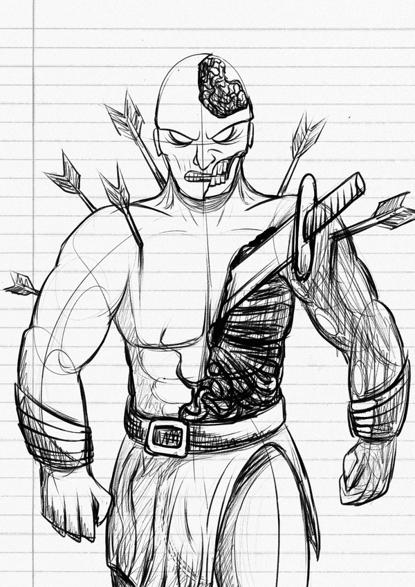 600x849 Sketch] Hillock, The Blacksmith By Rambopvp - Blacksmith Sketch