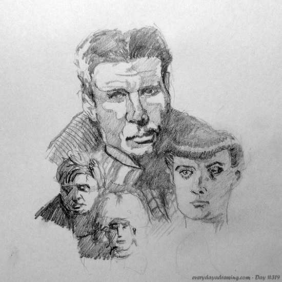 550x550 Day - Blade Runner Sketch