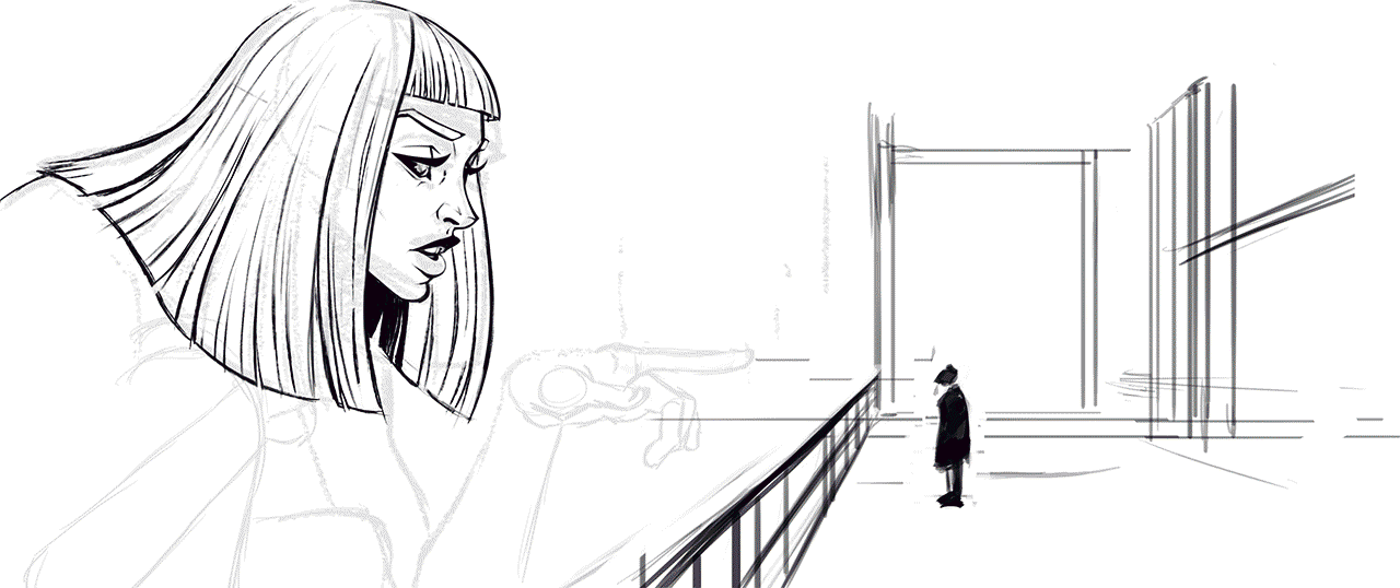 1280x538 Artstation - Blade Runner Sketch