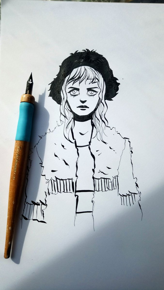 677x1200 Mary Safro Nottingham Comic Con On Twitter Tried To Do Some - Blade Runner Sketch