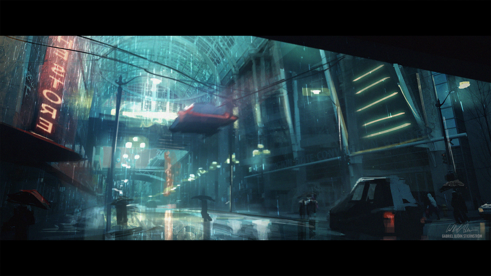 1600x900 Artstation - Blade Runner Sketch