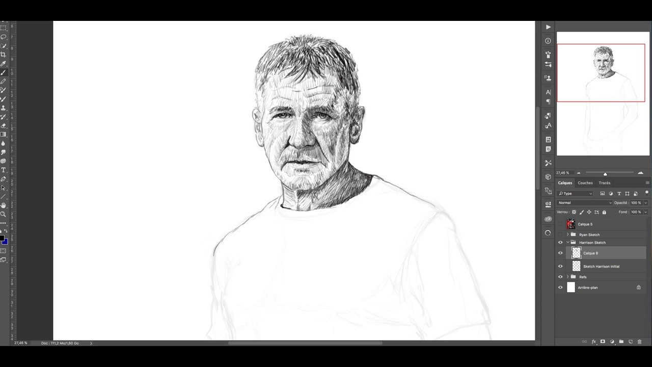1280x720 Sketch Video Harrison Ford Blade Runner - Blade Runner Sketch