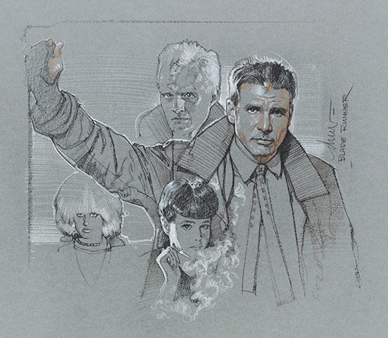 551x480 The Art Of Drew Struzan Blade Runner, Pencil Art And Sketches - Blade Runner Sketch