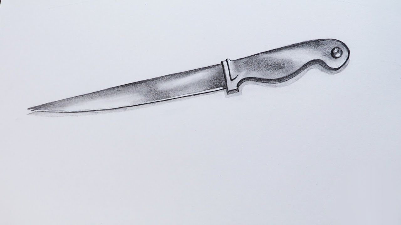 1280x720 How To Sketch A Knife - Blade Sketch