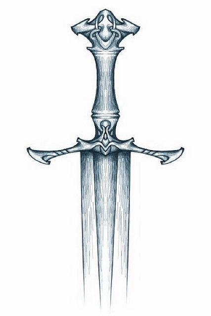427x640 Ipod Sword Sketch 4 By Cedarlore Forge, Via - Blade Sketch