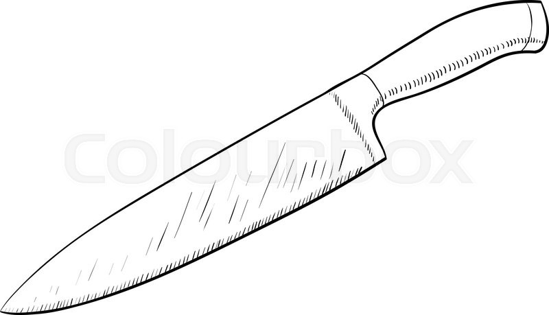 800x459 Knife Sketch Icon In Cartoon Doodle Style Stock Vector Colourbox - Blade Sketch
