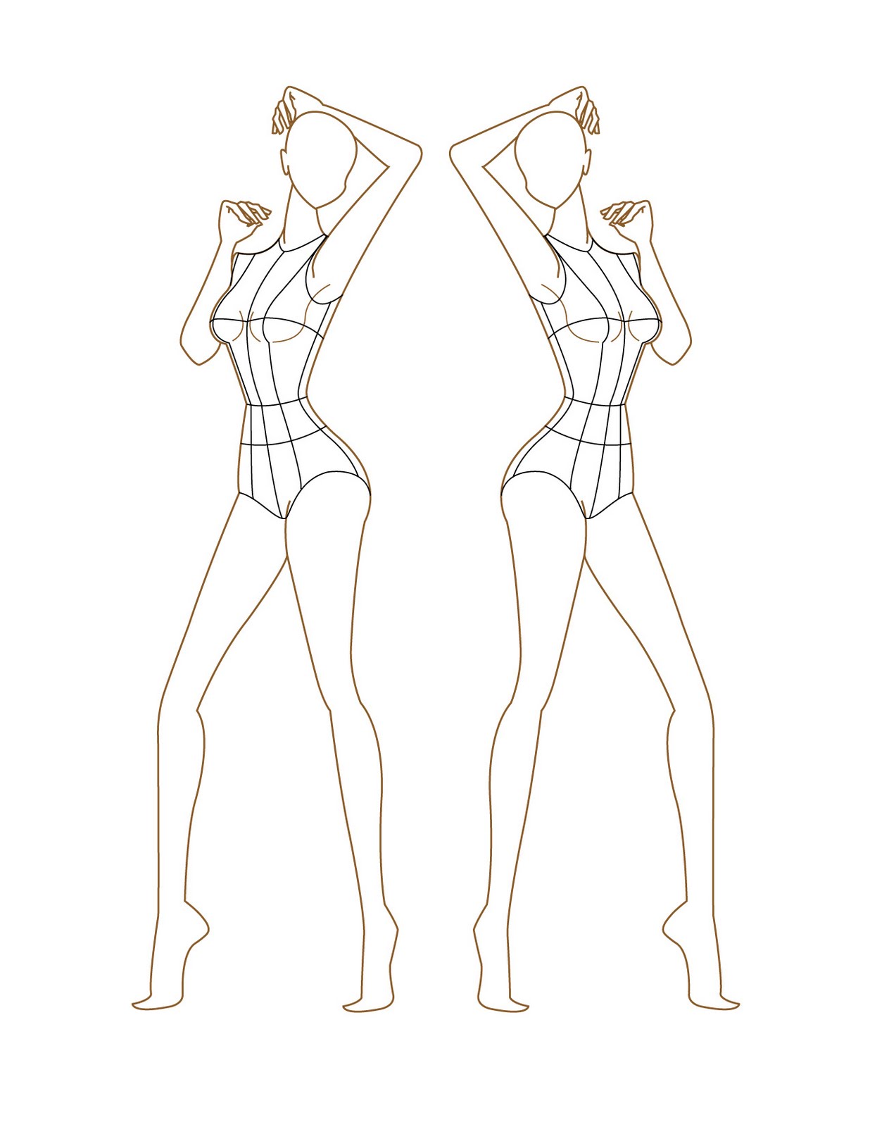 1236x1600 Fashion Design Body Sketches Fashion Style Share - Blank Body Sketch