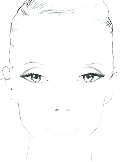 403x542 Free Sketch Marker Color Chart Blank Copic - Blank Face Sketch