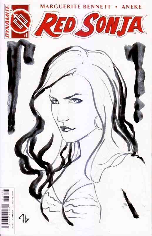 518x800 Red Sonja Sketch On Blank Cover, By Adi Granov, In Dicky A - Blank Sketch