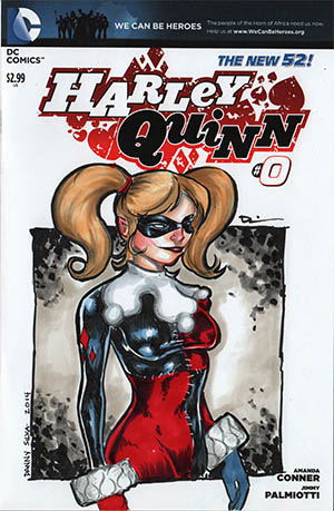 300x459 Harley Quinn Sketch Cover Art On A Harley Quinn - Blank Sketch Covers