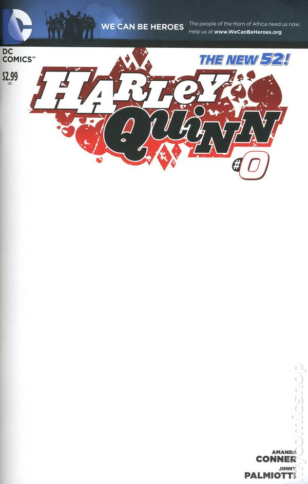 600x941 Harley Quinn Comic Books Issue 0 - Blank Sketch Covers