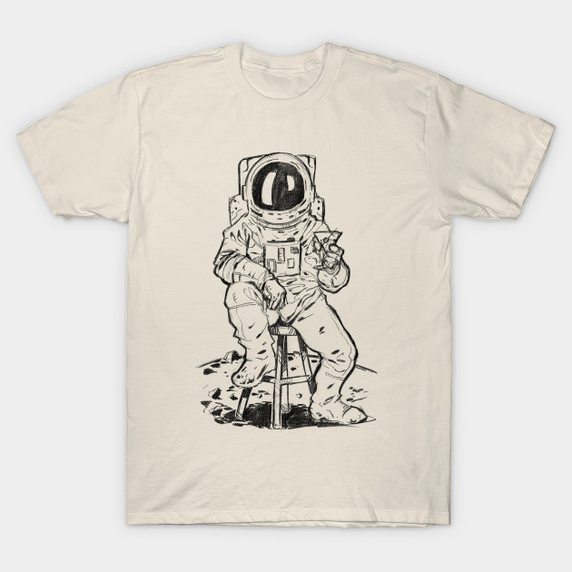 630x630 Martini Astronaut Sketch - Blank T Shirt Sketch