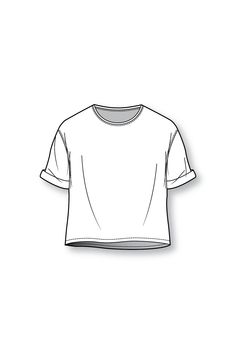 236x354 Collection Of T Shirt Flat Drawing High Quality, Free - Blank T Shirt Sketch