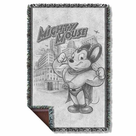 470x470 Mighty Mouse Sketch Throw Blanket - Blanket Sketch