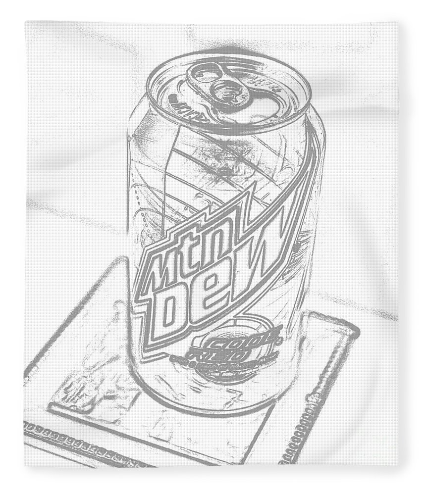 860x1000 Mountain Dew Sketch Photograph Fleece Blanket For Sale By Jennifer - Blanket Sketch
